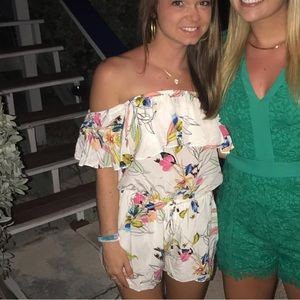 White Floral Yumi Kim Romper